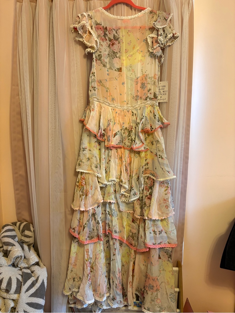 Free People NWT  Feme Romantic Fairytale Midi/Maxi Dress Love You Bunches $450 - Picture 10 of 10